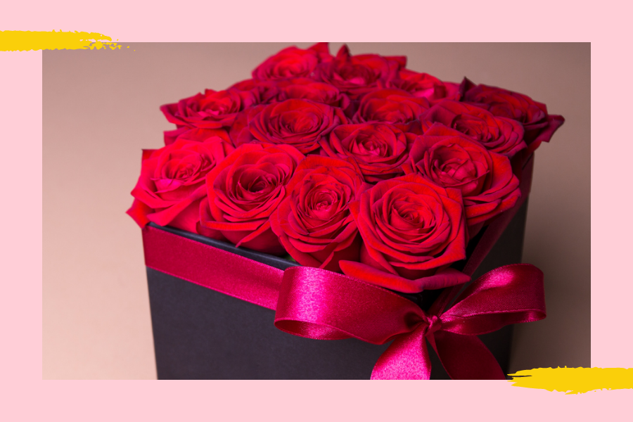 red roses box for valentines gift pakistan